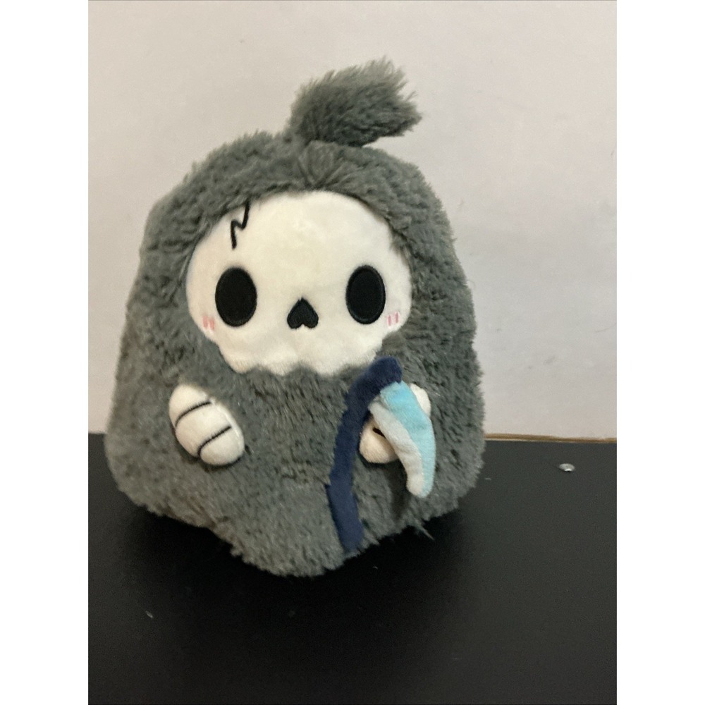 Squishable Halloween Mini Grim Reaper Scythe Plush Figure 8" Grey Gray